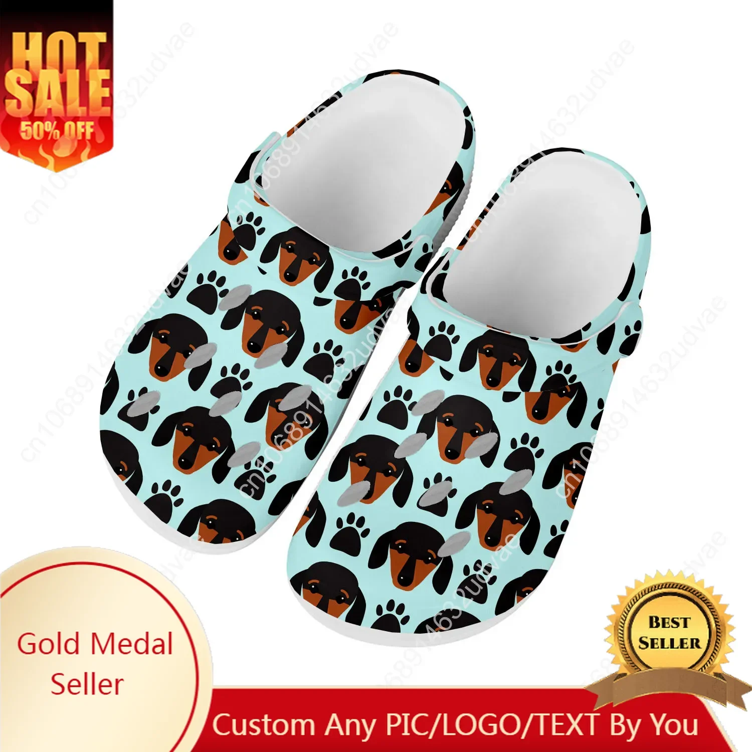 Cute Dachshund Sandals Men Women Teenager Fashion Water Shoes High Quality Garden Breathable Comfort Beach Clog Custom Slippers
Cute Dachshund Sandals Men Women Teenager Fashion Water Shoes High Quality Garden Breathable Comfort Beach Clog Custom Slippers