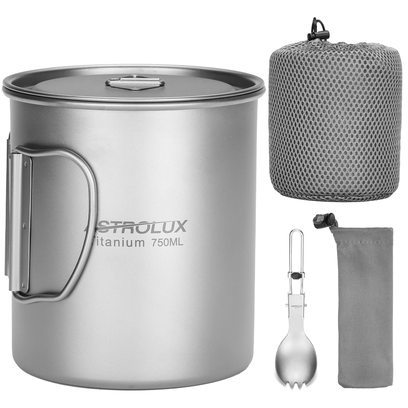 Titanium Cookware Set Ultralight 750ml Pot 450ml Water Cup Mug w Lid Folding Spork for Outdoor Camping Backpacking
Titanium Cookware Set Ultralight 750ml Pot 450ml Water Cup Mug w Lid Folding Spork for Outdoor Camping Backpacking