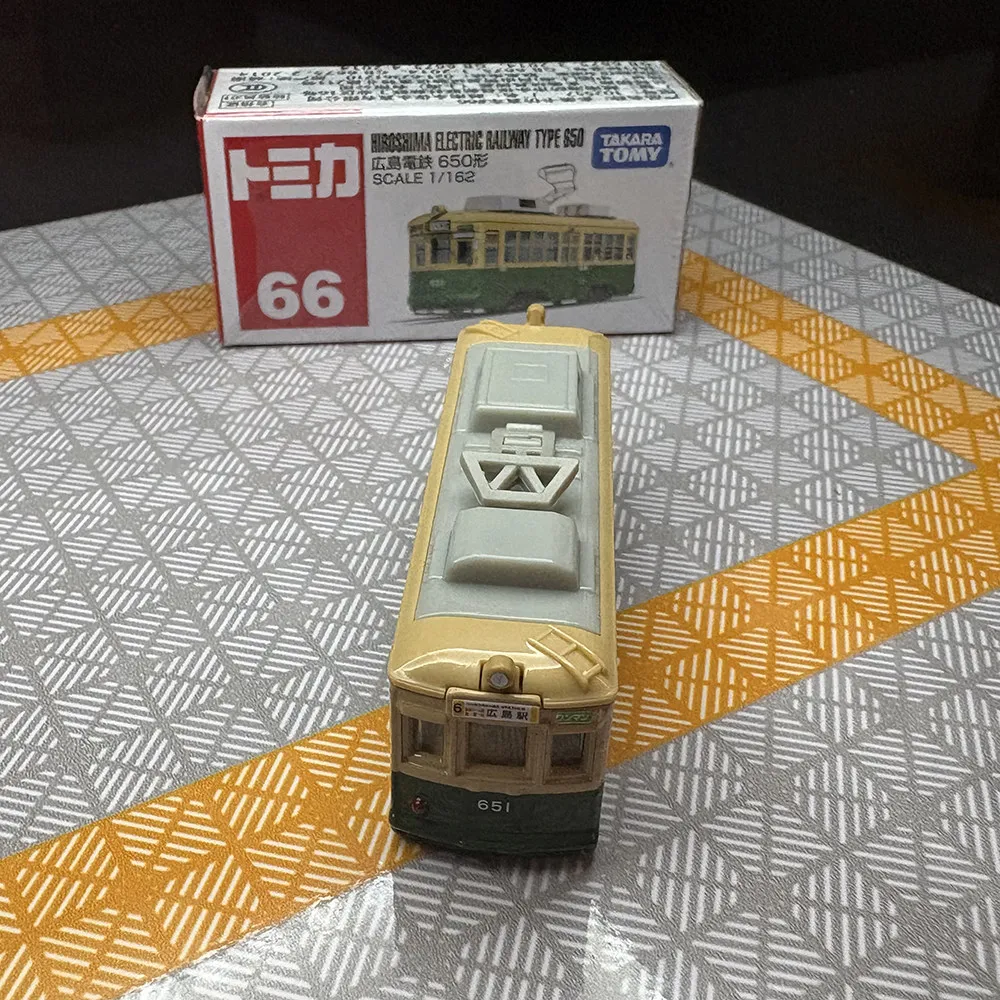 Original Takara Tomy Tomica No.66 Hiroshima Electric Railway 650 Type Alloy Tram Model Mini Diecast Car Collection Toy Gift
Original Takara Tomy Tomica No.66 Hiroshima Electric Railway 650 Type Alloy Tram Model Mini Diecast Car Collection Toy Gift