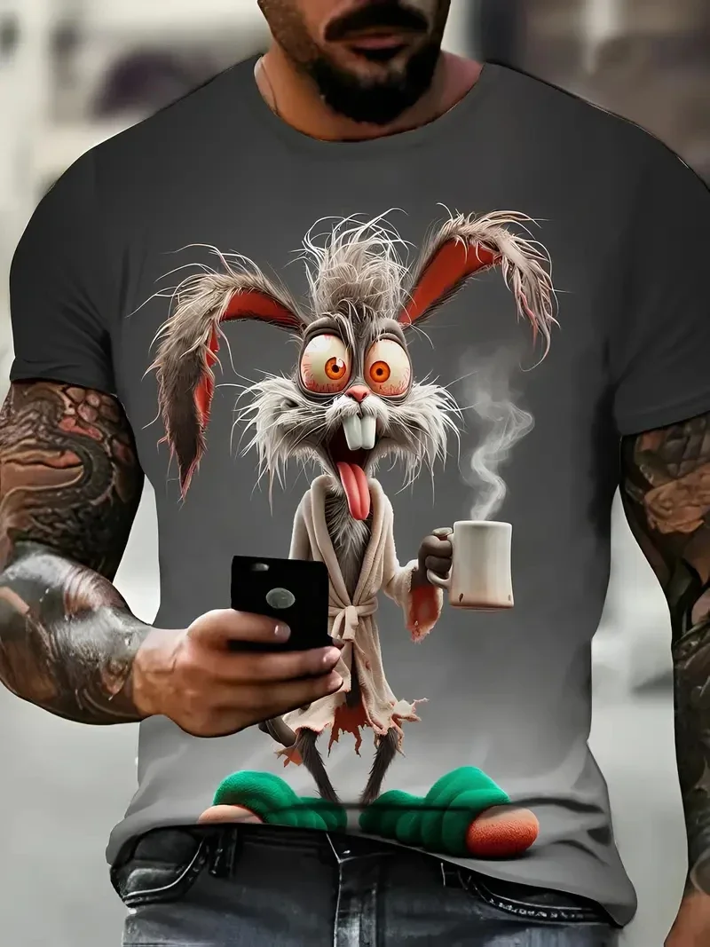 Summer Men's Sport Casual Breathable T-shirt Short Sleeve Cartoon Animal Printed Pattern Large Oversize Loose Men's T-shirt Tops
Summer Men's Sport Casual Breathable T-shirt Short Sleeve Cartoon Animal Printed Pattern Large Oversize Loose Men's T-shirt Tops