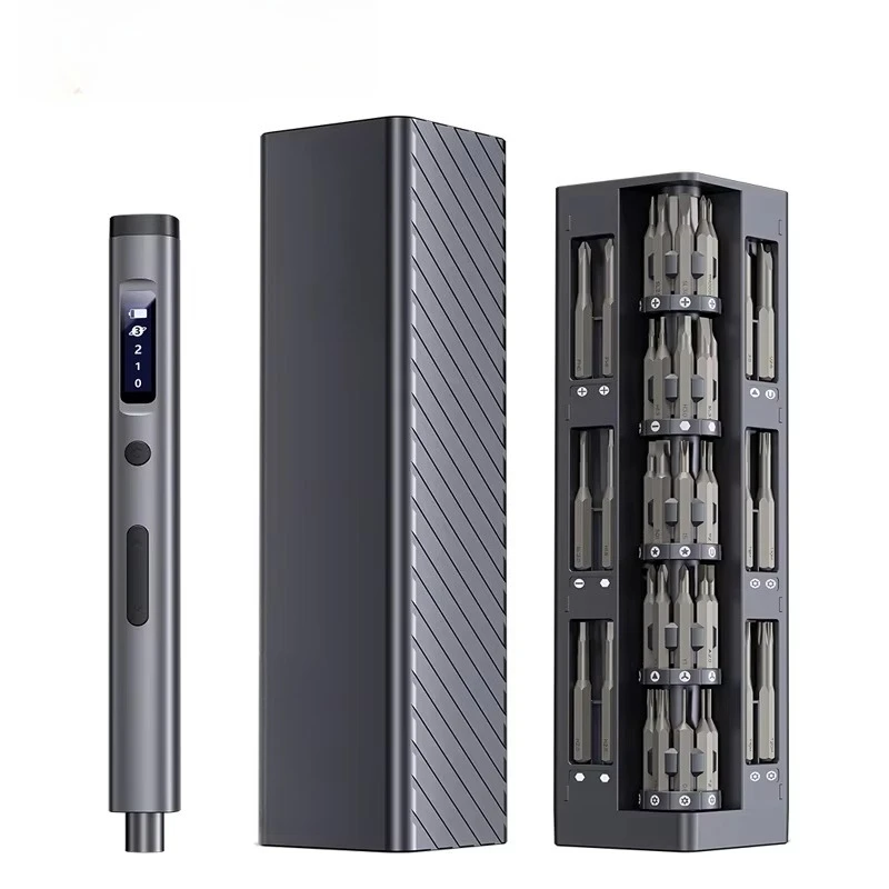 3.7V Mini Electric Torque Settings 56-in-1 Electric Precision Screwdriver Set LED Lights Tweezer Repair Tool Kit for iPhone
3.7V Mini Electric Torque Settings 56-in-1 Electric Precision Screwdriver Set LED Lights Tweezer Repair Tool Kit for iPhone