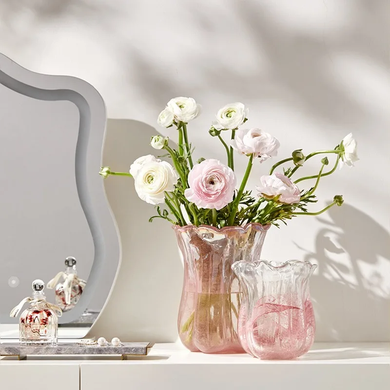 Pink Glass Vase Light Luxury High Sense Living Room Large Mouth Flower Arrangement Flower Pot Tabletop Ornament Vases Вазы
Pink Glass Vase Light Luxury High Sense Living Room Large Mouth Flower Arrangement Flower Pot Tabletop Ornament Vases Вазы