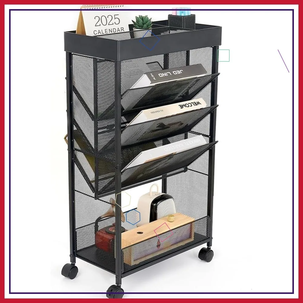 Пятиуровневая передвижная тележка для книг на колесах, мобильный органайзер для хранения для учебы, офиса, кухни, класса
Пятиуровневая передвижная тележка для книг на колесах, мобильный органайзер для хранения для учебы, офиса, кухни, класса