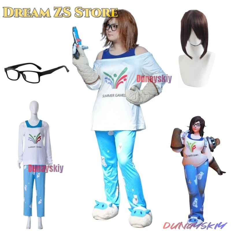 Игра Mei, летний костюм для косплея, парик, очки, пижамы, костюмы Meiling Zhou, брюки с рисунком медведя Mei, Хэллоуин, маскарад, косплей
Игра Mei, летний костюм для косплея, парик, очки, пижамы, костюмы Meiling Zhou, брюки с рисунком медведя Mei, Хэллоуин, маскарад, косплей