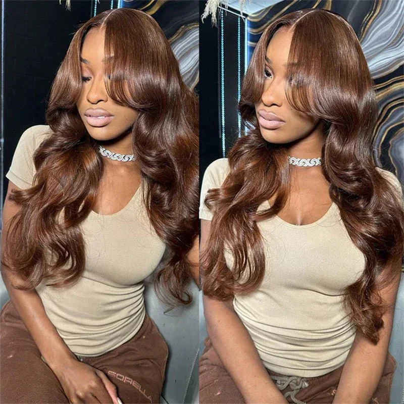 28inch Brown Colored Lace Frontal Wig 13x6 Body Wave Transparent Lace Front Human Hair Wigs For Women
28inch Brown Colored Lace Frontal Wig 13x6 Body Wave Transparent Lace Front Human Hair Wigs For Women
