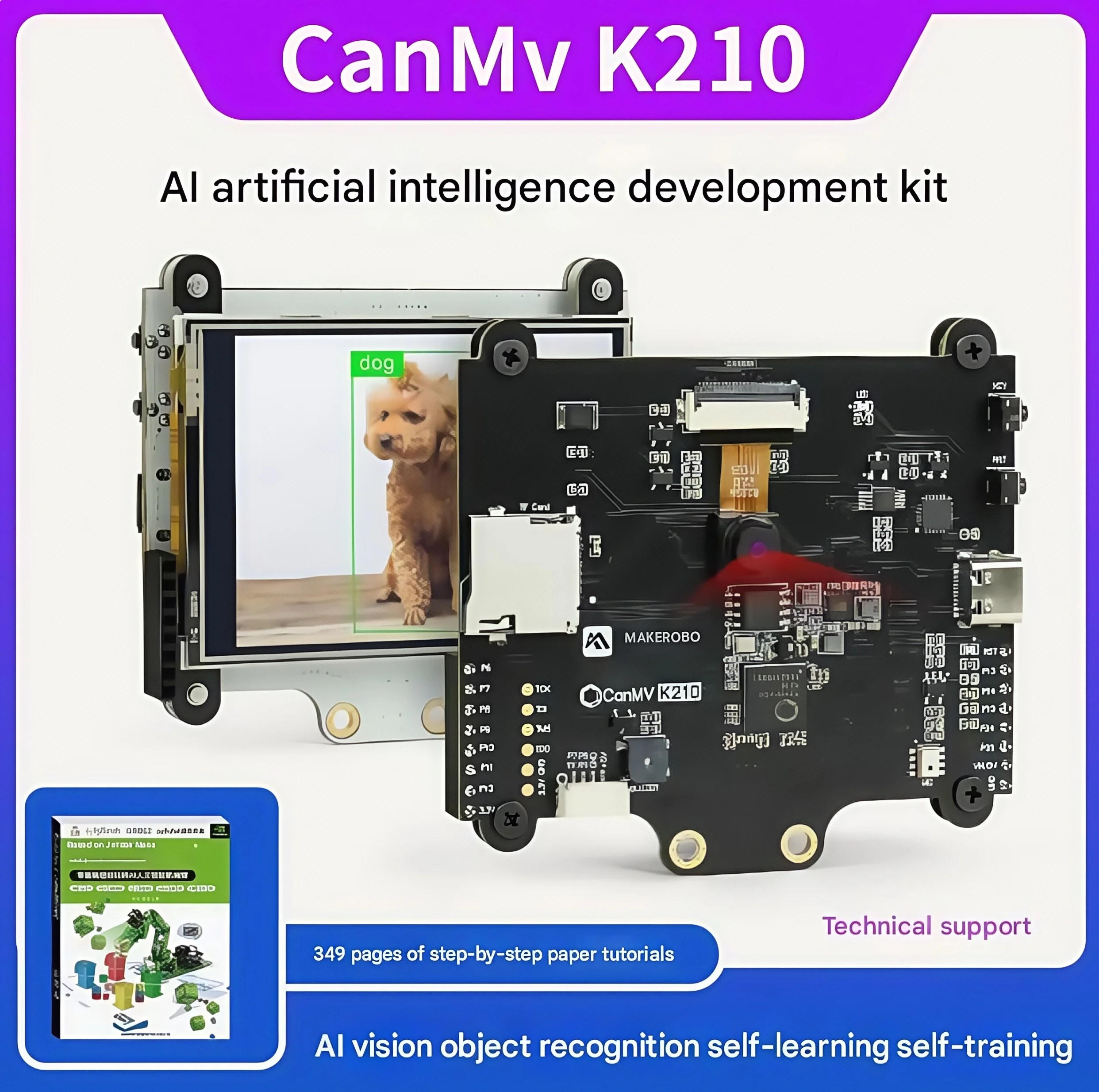 K210 AI Artificial Intelligence Kit Development Board AI Vision Face Recognition Python Deep Learning
K210 AI Artificial Intelligence Kit Development Board AI Vision Face Recognition Python Deep Learning