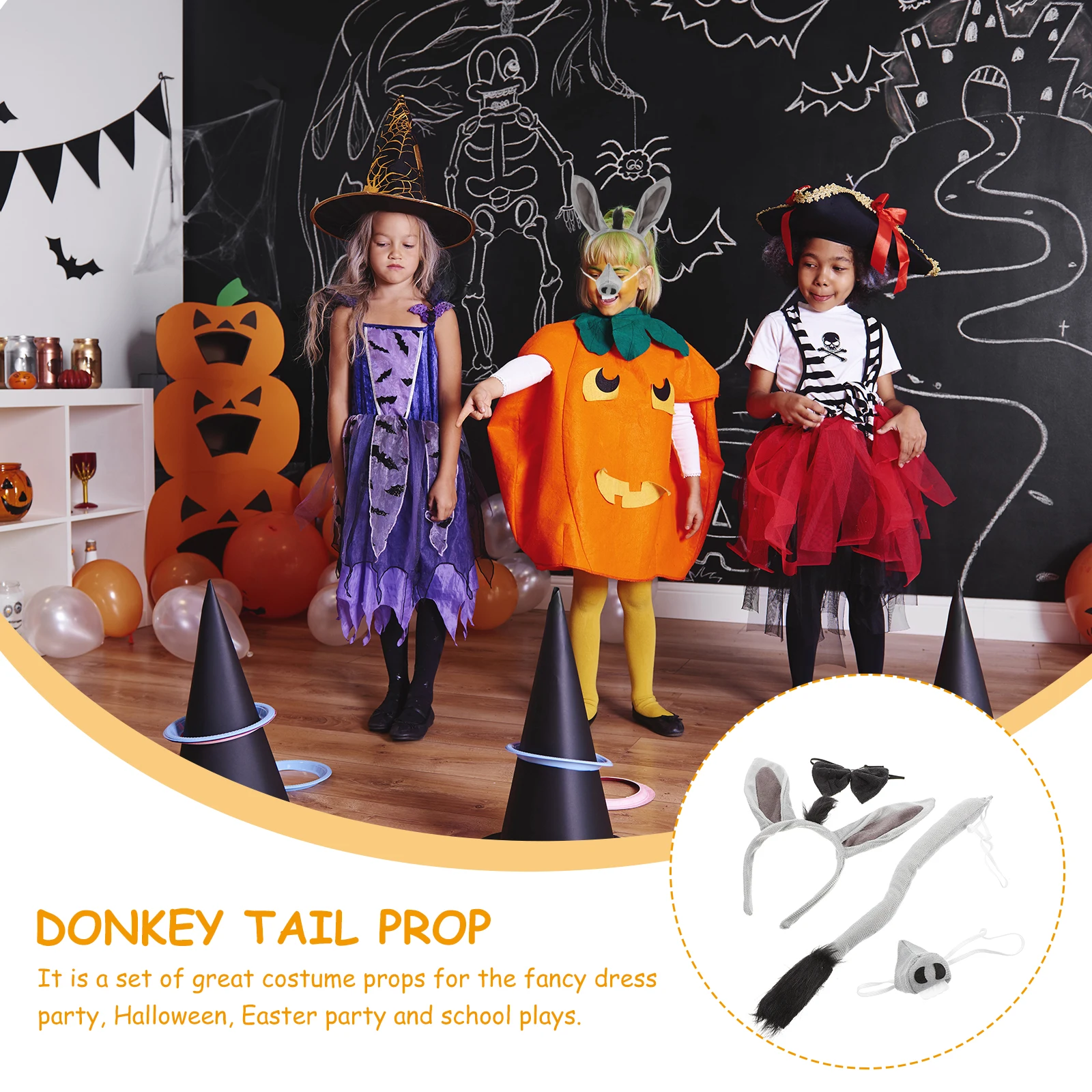 1 set Donkey Headband Nose Bowtie Tail Set Donkey Nose Decor Child Costume Props Hair Styling Accessories
1 set Donkey Headband Nose Bowtie Tail Set Donkey Nose Decor Child Costume Props Hair Styling Accessories