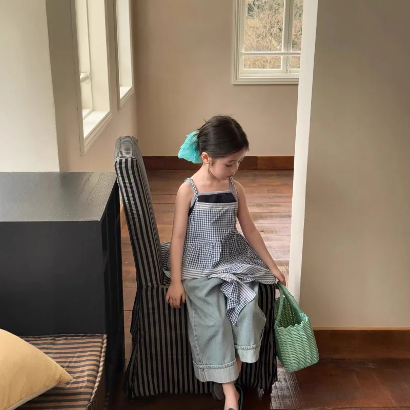 Girls' layered summer dresses2026Children's dress, summer suspender dress, little girl's plaid cotton dress
Girls' layered summer dresses2026Children's dress, summer suspender dress, little girl's plaid cotton dress