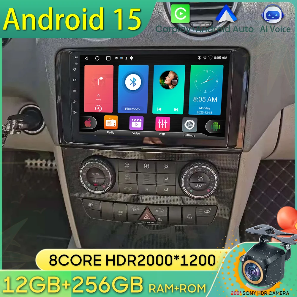 Android 15 Car Radio For Mercedes Benz ML GL aW164 ML350 ML500 GL320 X164 ML280 GL350 GL450 GPS Navigation Android Auto No 2din
Android 15 Car Radio For Mercedes Benz ML GL aW164 ML350 ML500 GL320 X164 ML280 GL350 GL450 GPS Navigation Android Auto No 2din