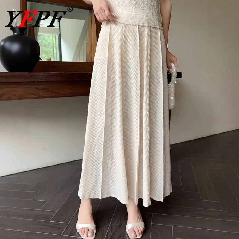 YFPF Miyake Pleated Casual Skirt Women Fashion High Waist Solid Color A Line Folds Long Skirts Elegant 2025 New Clothing
YFPF Miyake Pleated Casual Skirt Women Fashion High Waist Solid Color A Line Folds Long Skirts Elegant 2025 New Clothing