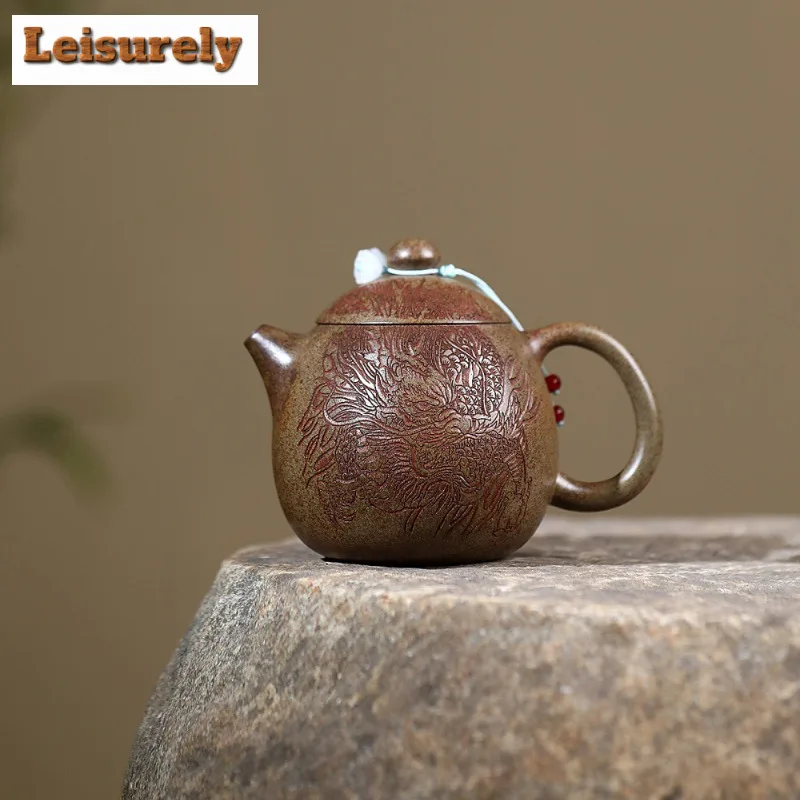 290ml Authentic Yixing Purple Clay Teapots Handmade Dragon Pattern Dragon Egg Pot Raw Ore Agilawood Mud Kettle Zisha Tea Set Cha 
290ml Authentic Yixing Purple Clay Teapots Handmade Dragon Pattern Dragon Egg Pot Raw Ore Agilawood Mud Kettle Zisha Tea Set Cha