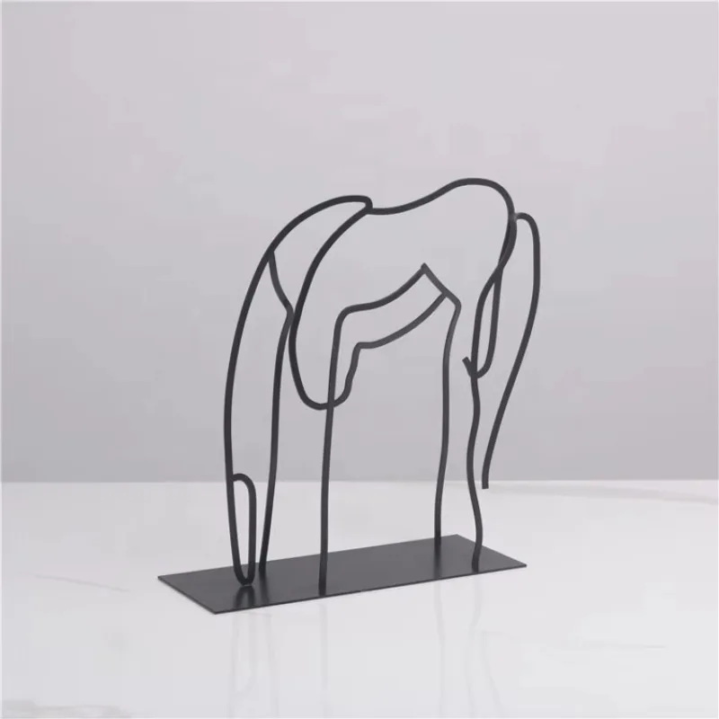 Metal Table Sculpture Design Iron Wire Horse Ornament Decoration Black Home Decor
Metal Table Sculpture Design Iron Wire Horse Ornament Decoration Black Home Decor