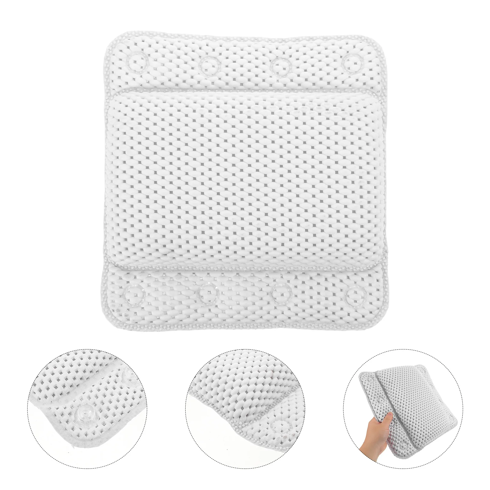 Bath Pillow: Ergonomic Bathtub Headrest Non-Slip Suction Cups Thickened Neck Back Support Soft Breathable Pvc Sponge
Bath Pillow: Ergonomic Bathtub Headrest Non-Slip Suction Cups Thickened Neck Back Support Soft Breathable Pvc Sponge