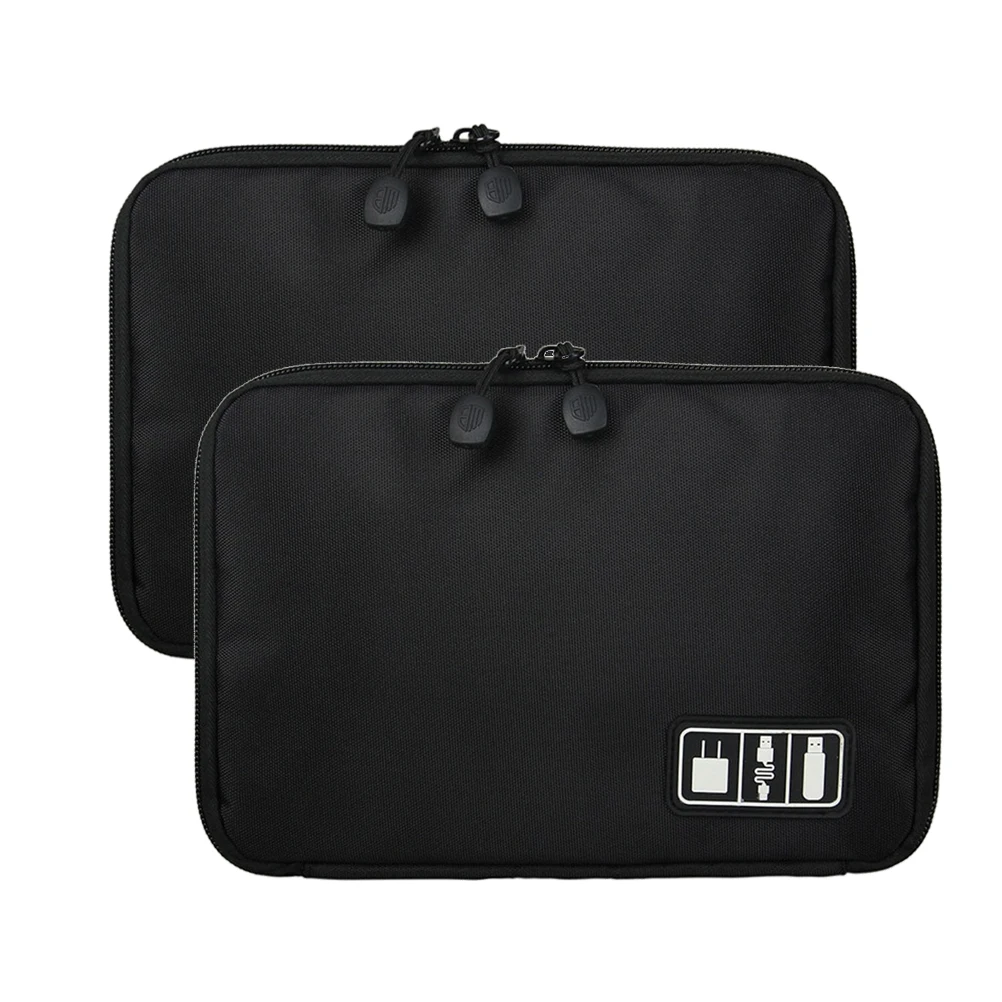 2pcs Waterproof Mobile Hard Drive Bag Black Storage Travel Electronics Organizer Padded Accessories Portable Nylon
2pcs Waterproof Mobile Hard Drive Bag Black Storage Travel Electronics Organizer Padded Accessories Portable Nylon