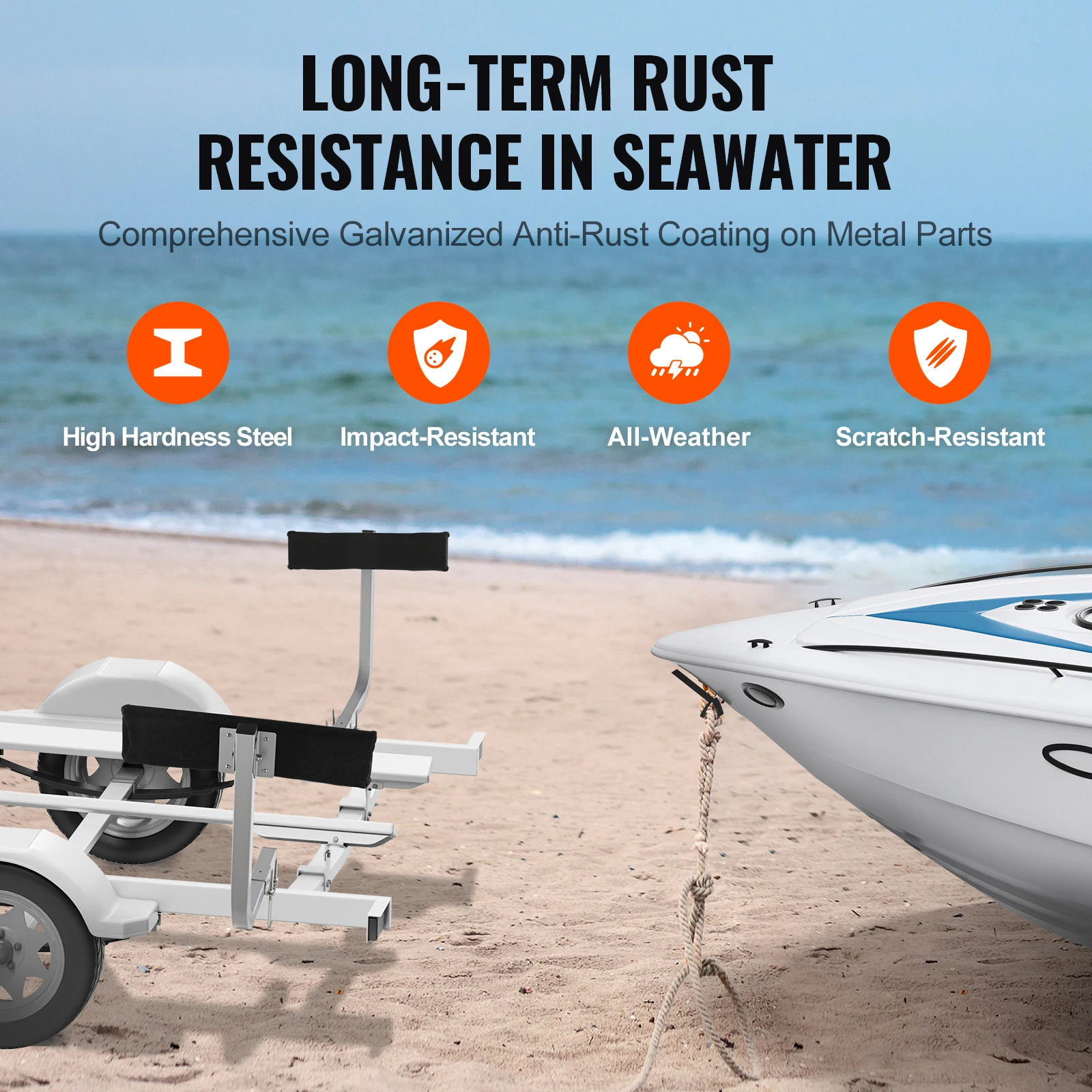 Marine Trailer Assistant, Flexibly Adjustable Bunk Guide-Ons, Pair Of Durable Steel Support Poles, Robust Roller Guide,
Marine Trailer Assistant, Flexibly Adjustable Bunk Guide-Ons, Pair Of Durable Steel Support Poles, Robust Roller Guide,