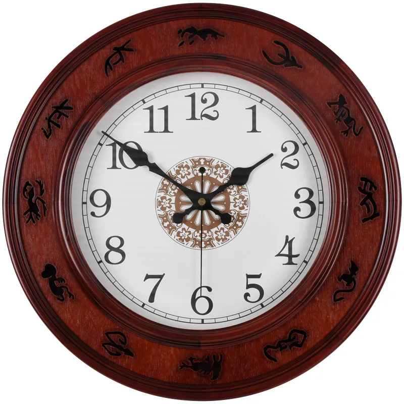 Новые настенные часы из цельного дерева в китайском стиле для гостиной, креативная личность зодиака, большой дом, бесшумный
Новые настенные часы из цельного дерева в китайском стиле для гостиной, креативная личность зодиака, большой дом, бесшумный