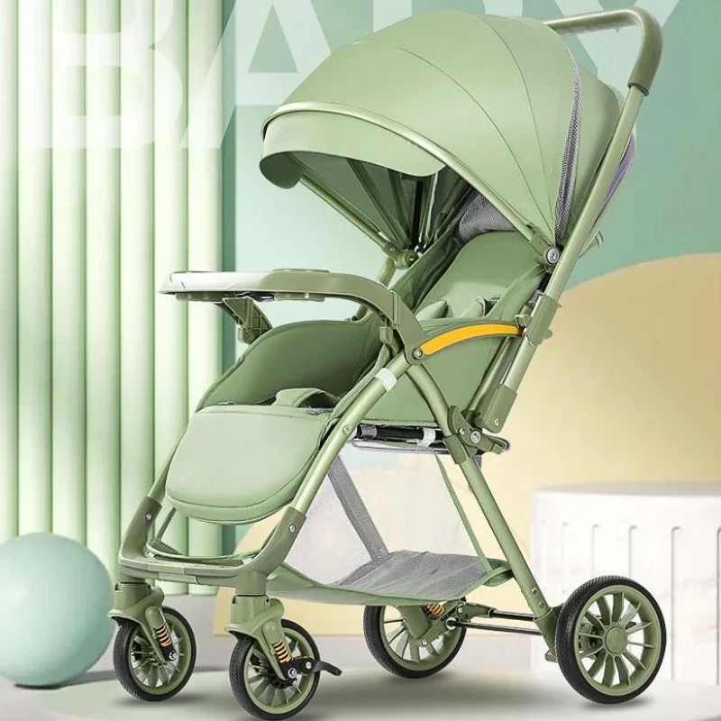 Bidirectional Large Wheel Baby Folding Stroller Suitable Portable High Landscape 0-3 Years Old Four-wheel Shock Absorption
Bidirectional Large Wheel Baby Folding Stroller Suitable Portable High Landscape 0-3 Years Old Four-wheel Shock Absorption