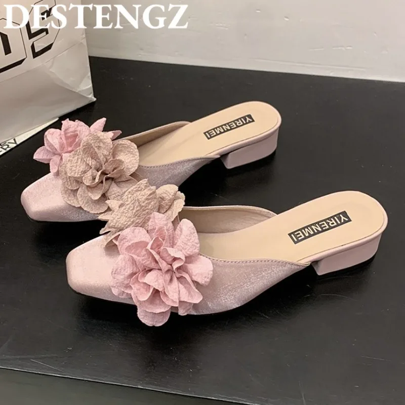 Flower High Heeled Sandals Designer Women Slippers Mules Shoes Elegant Square Toe Summer 2025 Dress Pumps Trend Chunky Mujer
Flower High Heeled Sandals Designer Women Slippers Mules Shoes Elegant Square Toe Summer 2025 Dress Pumps Trend Chunky Mujer