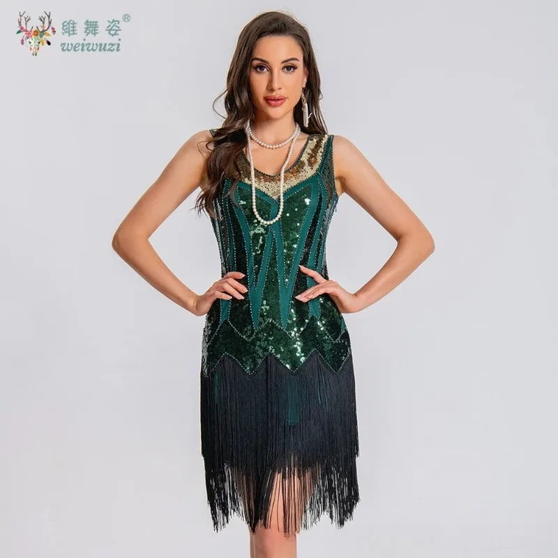 Summer for Women Clothing Fashion V-Neck Vestidos Beaded Dress Sequin Fringe Cocktail Prom Party Luxury Bling evening dresses
Summer for Women Clothing Fashion V-Neck Vestidos Beaded Dress Sequin Fringe Cocktail Prom Party Luxury Bling evening dresses