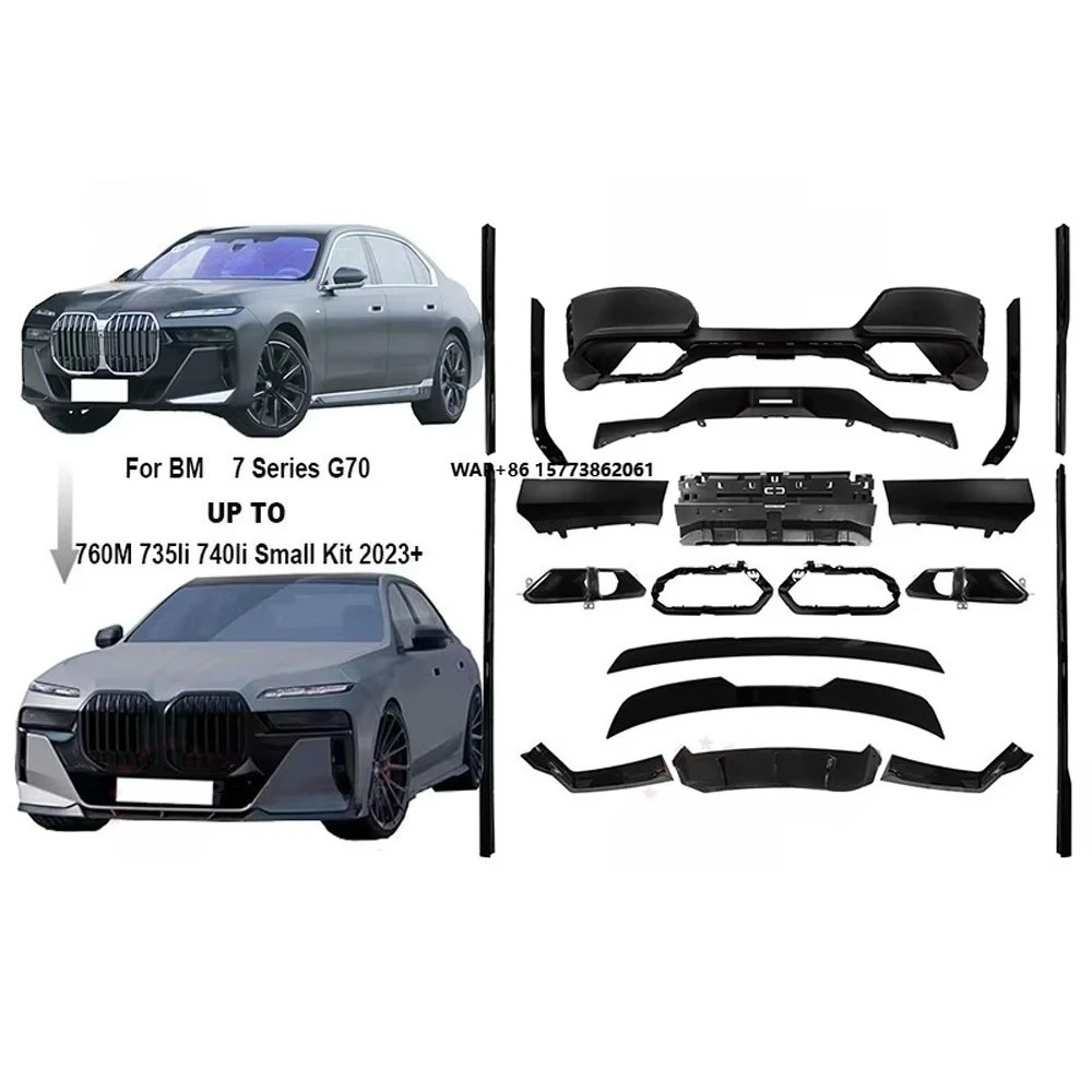 For Bm 7Series G70 Upgrade to 760 M Style Small Kits for 2023+ 735li 740li Body Kit Front Lip Rear Diffuser Skirt Exhaust Tips
For Bm 7Series G70 Upgrade to 760 M Style Small Kits for 2023+ 735li 740li Body Kit Front Lip Rear Diffuser Skirt Exhaust Tips