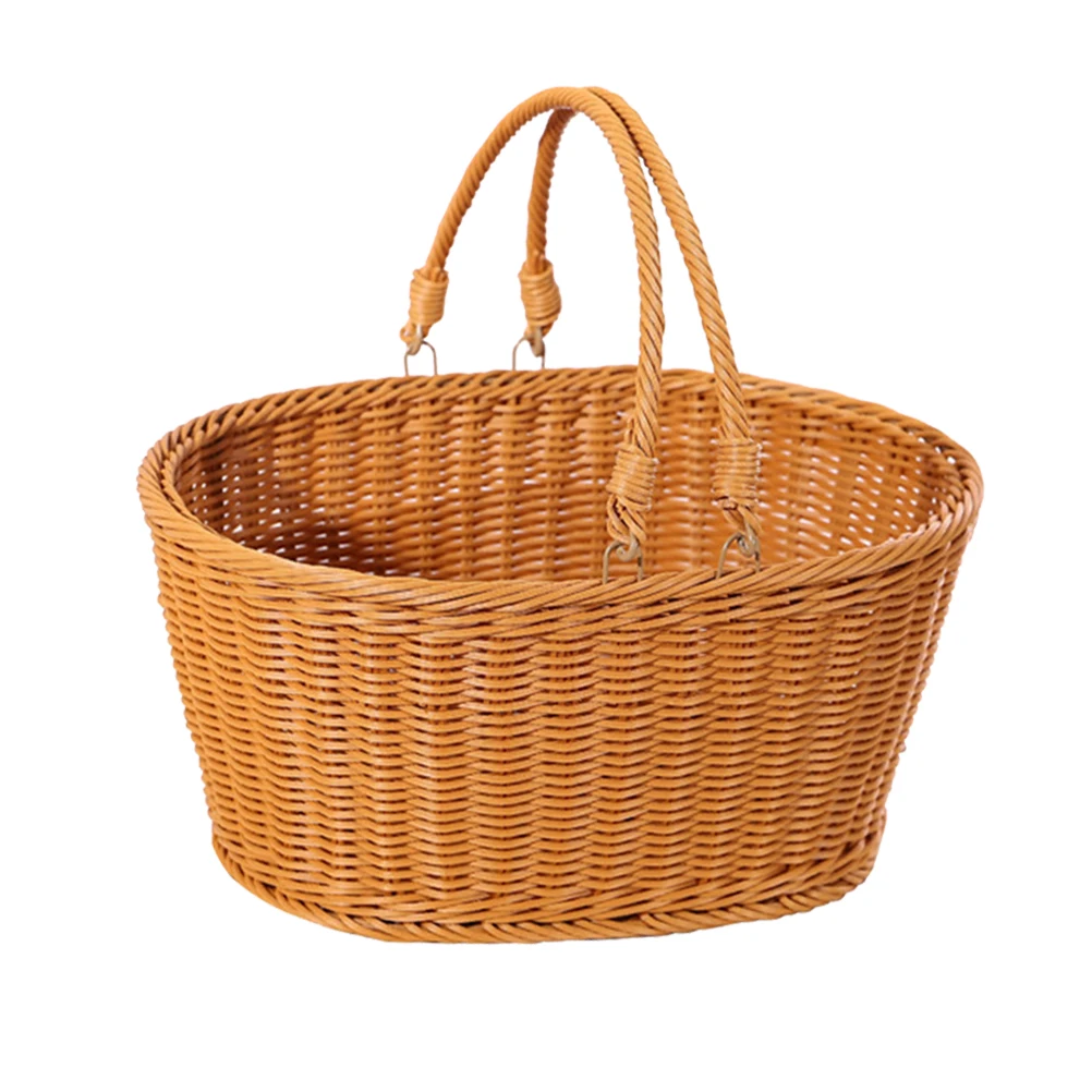 1pc Woven Shopping Basket Storage Baskets Decorative Dining Room Table Handle Large Capacity Portable Dessert Basket
1pc Woven Shopping Basket Storage Baskets Decorative Dining Room Table Handle Large Capacity Portable Dessert Basket