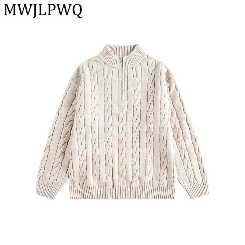MWJLPWQ Cleanfit Black Half-Zip Sweater For Men Autumn Relaxed Casual Style American Retro Half-High Collar Knitwear 15756
MWJLPWQ Cleanfit Black Half-Zip Sweater For Men Autumn Relaxed Casual Style American Retro Half-High Collar Knitwear 15756