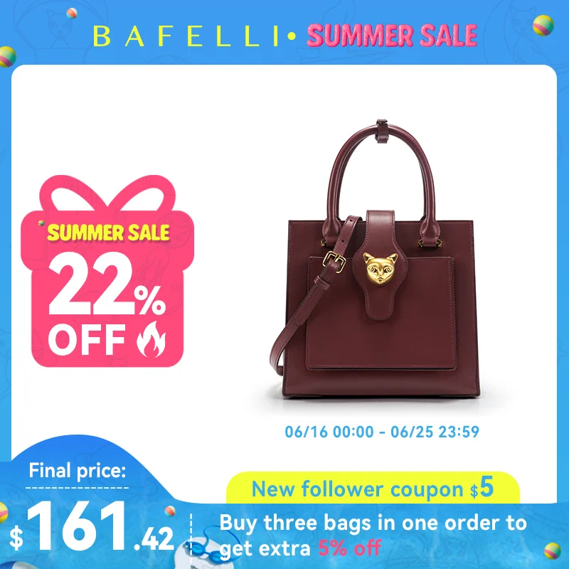 BAFELLI Luxury Leather Women's Bag 2025 New Model Large Capacity Multi-compartment Handheld Crossbody Bag Fashion Commuter
BAFELLI Luxury Leather Women's Bag 2025 New Model Large Capacity Multi-compartment Handheld Crossbody Bag Fashion Commuter