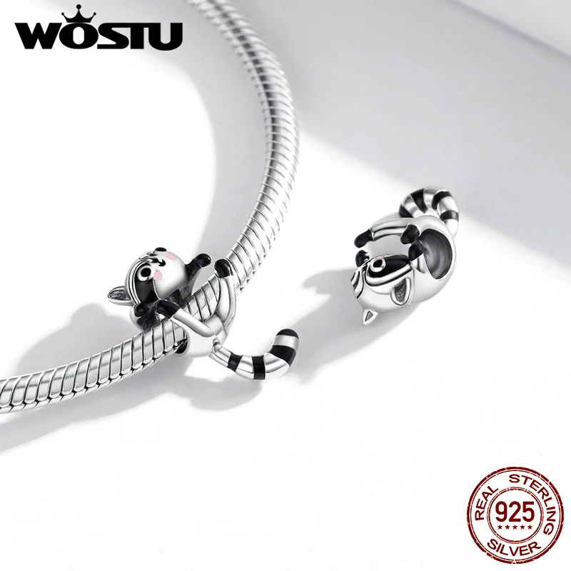 WOSTU Black Stripe Aniaml Silver Charms Little Raccoon 925 Sterling Silver Beads Fit Original Bracelet Fine Jewelry Gift FNC403
WOSTU Black Stripe Aniaml Silver Charms Little Raccoon 925 Sterling Silver Beads Fit Original Bracelet Fine Jewelry Gift FNC403