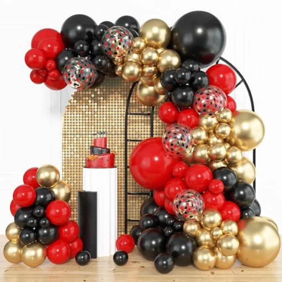 153pcs Balloon Garland Arch Kit, Different Sizes 18 12 10 5 inch Latex Metallic Confetti Balloons for Graduation Casino Theme B
153pcs Balloon Garland Arch Kit, Different Sizes 18 12 10 5 inch Latex Metallic Confetti Balloons for Graduation Casino Theme B