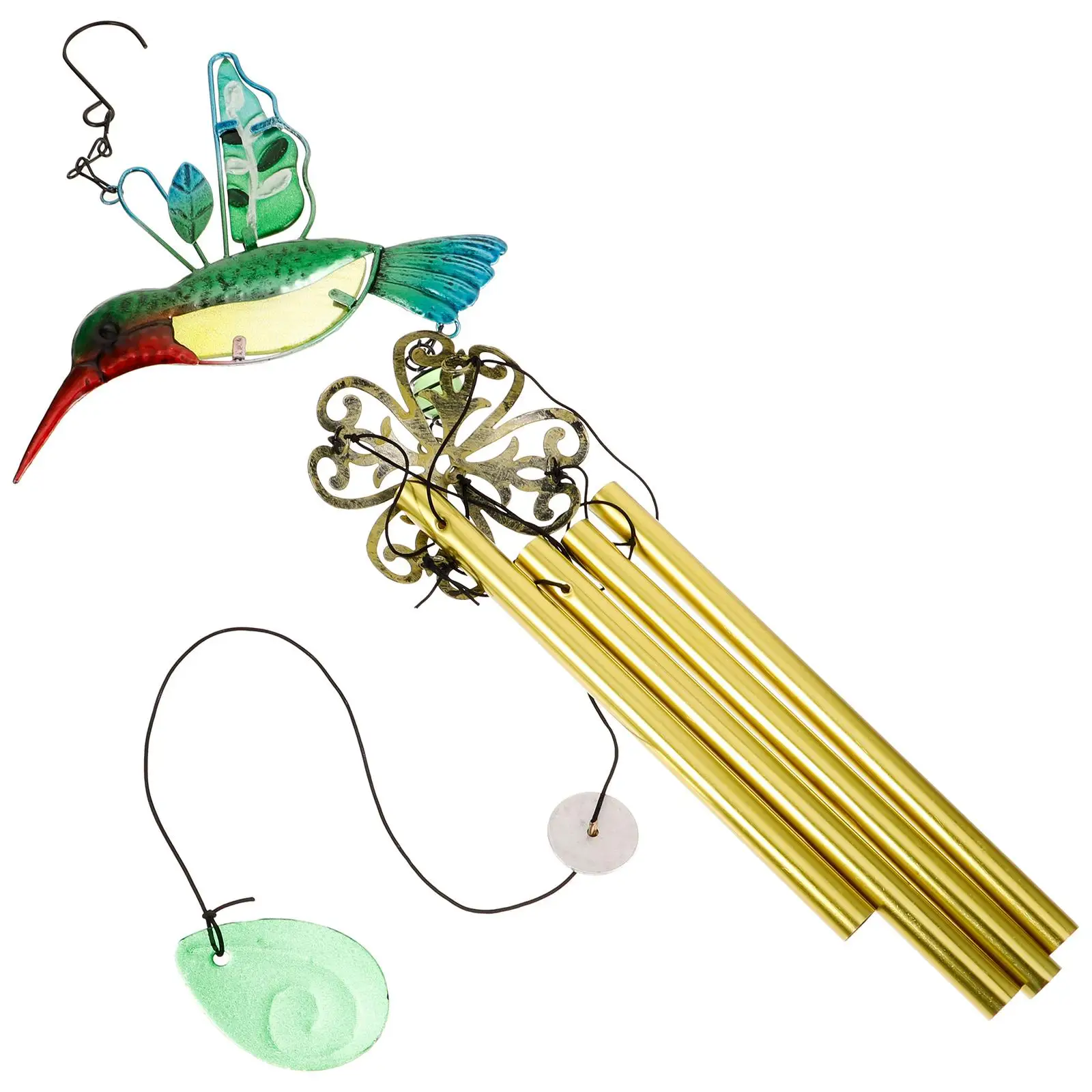 Glass Painted Chimes Green Tubing Hummingbird Theme Iron Balcony Decor Handmade Wind Chimes Hanging Pendant
Glass Painted Chimes Green Tubing Hummingbird Theme Iron Balcony Decor Handmade Wind Chimes Hanging Pendant