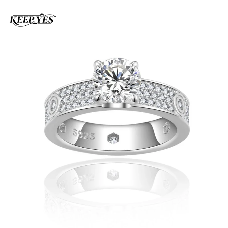 KEEP YES 6.5mm 1.0CT Love Moissanite Engagement Rings with GRA for Women 925 Sterling Silver Diamond Wedding Band Fine Jewelry
KEEP YES 6.5mm 1.0CT Love Moissanite Engagement Rings with GRA for Women 925 Sterling Silver Diamond Wedding Band Fine Jewelry