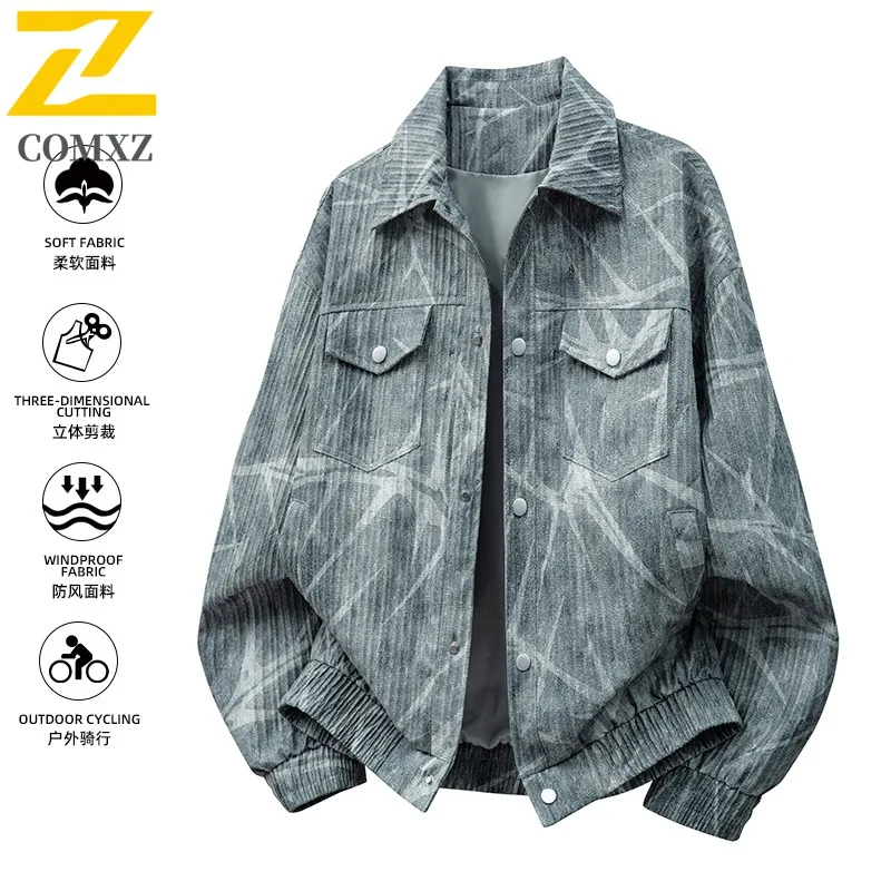 COMXZ 2025 M 8XL Джинсовая куртка больших размеров Мужская свободная камуфляжная куртка с отложным воротником и принтом тай-дай Живая горячая распродажа
COMXZ 2025 M 8XL Джинсовая куртка больших размеров Мужская свободная камуфляжная куртка с отложным воротником и принтом тай-дай Живая горячая распродажа