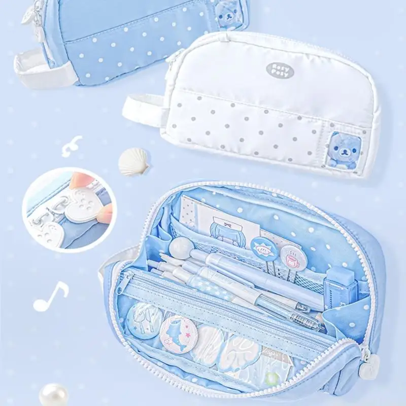 Large Capacity Pencil Case With Trendy Dots Design Spacious Pen Storage Holders F
Large Capacity Pencil Case With Trendy Dots Design Spacious Pen Storage Holders F