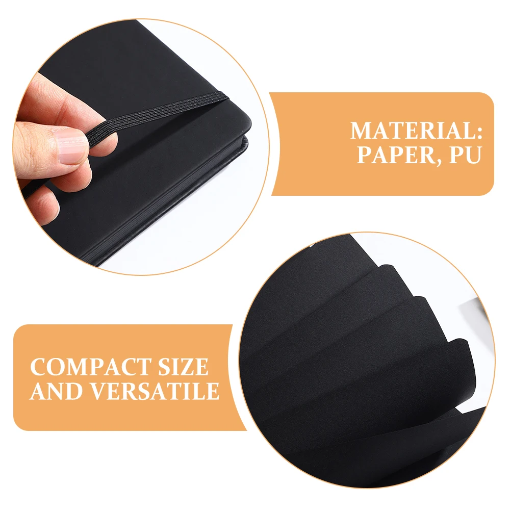 Black Paper Notebook 200 Pages A5 Vintage Design For Sketching Journaling Notes Portable DIY Creative Projects 
Black Paper Notebook 200 Pages A5 Vintage Design For Sketching Journaling Notes Portable DIY Creative Projects