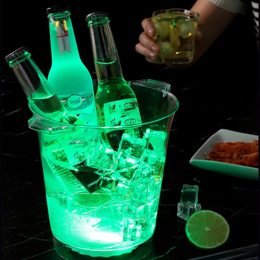 Luminous LED Ice Buckets Large Capacity with Clip Beer Cooler Bucket Transparent Plastic Chilling Beer Container Party
Luminous LED Ice Buckets Large Capacity with Clip Beer Cooler Bucket Transparent Plastic Chilling Beer Container Party