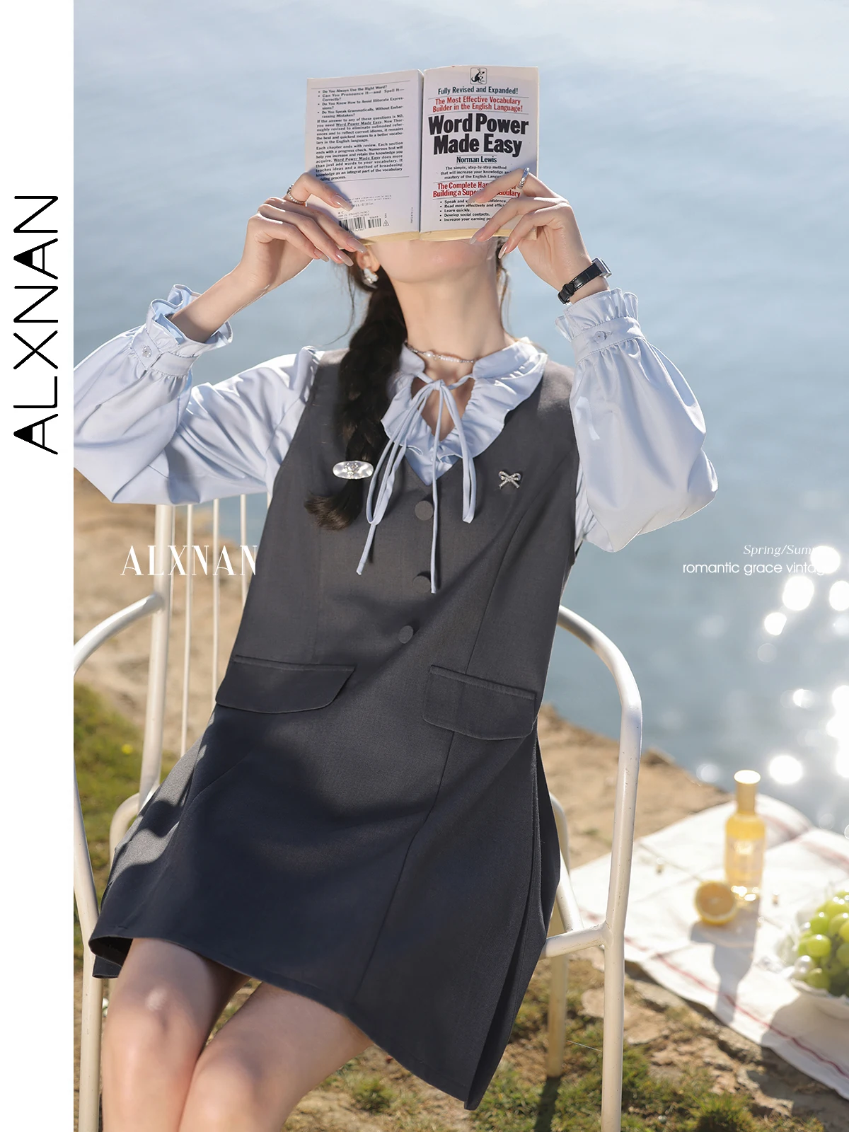 ALXNAN Gray Women's Dress 2025 Spring Temperament Elegant Dresses Slim V-neck Sleeveless A-link Fashion Pullover Skirt L52855
ALXNAN Gray Women's Dress 2025 Spring Temperament Elegant Dresses Slim V-neck Sleeveless A-link Fashion Pullover Skirt L52855