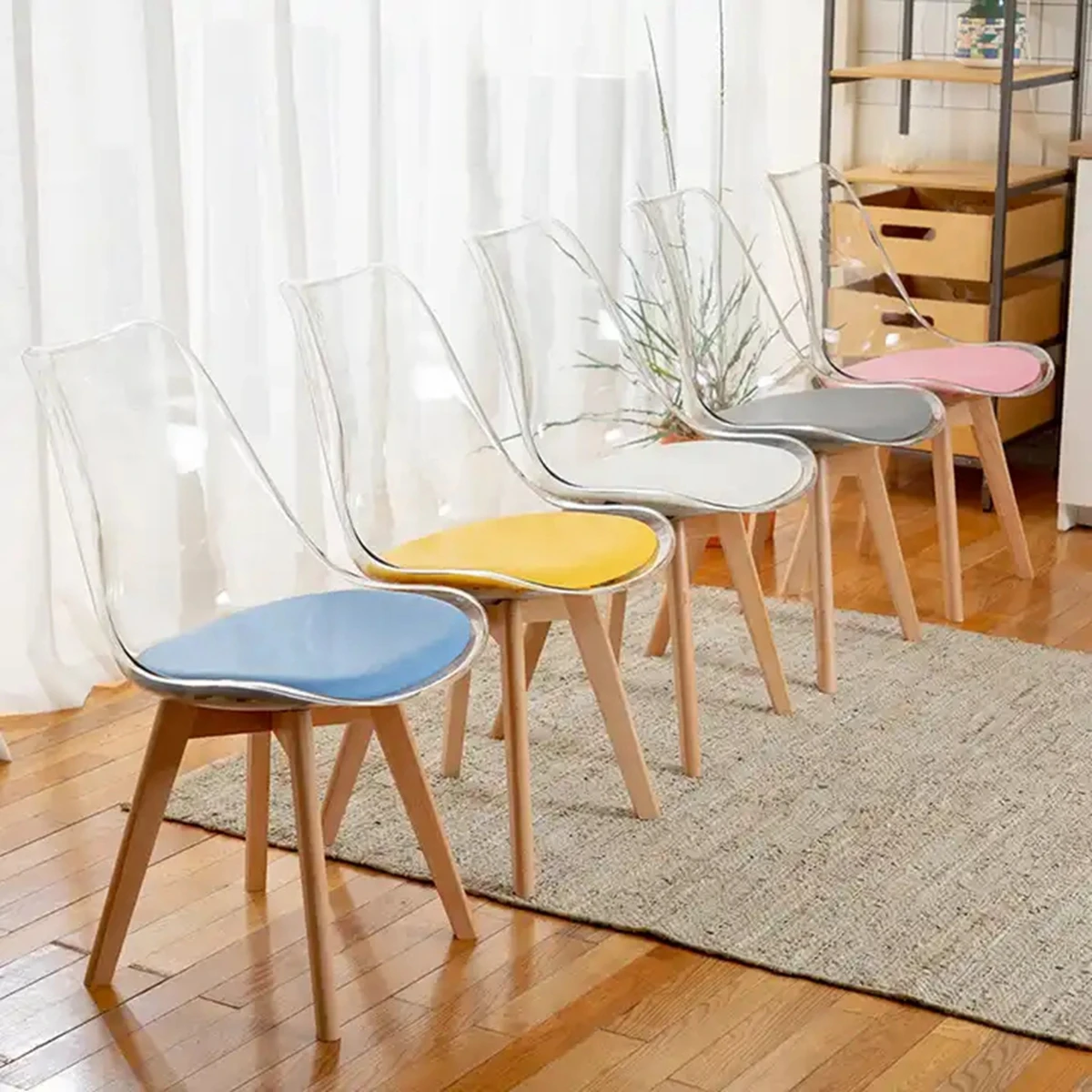 16PCS Furniture Cadeira Soild Beech Wood Chairs Silla Comedor Polypropylene Pp Pu Diner Chairs Tulip Cafe Plastic Dining Chair
16PCS Furniture Cadeira Soild Beech Wood Chairs Silla Comedor Polypropylene Pp Pu Diner Chairs Tulip Cafe Plastic Dining Chair