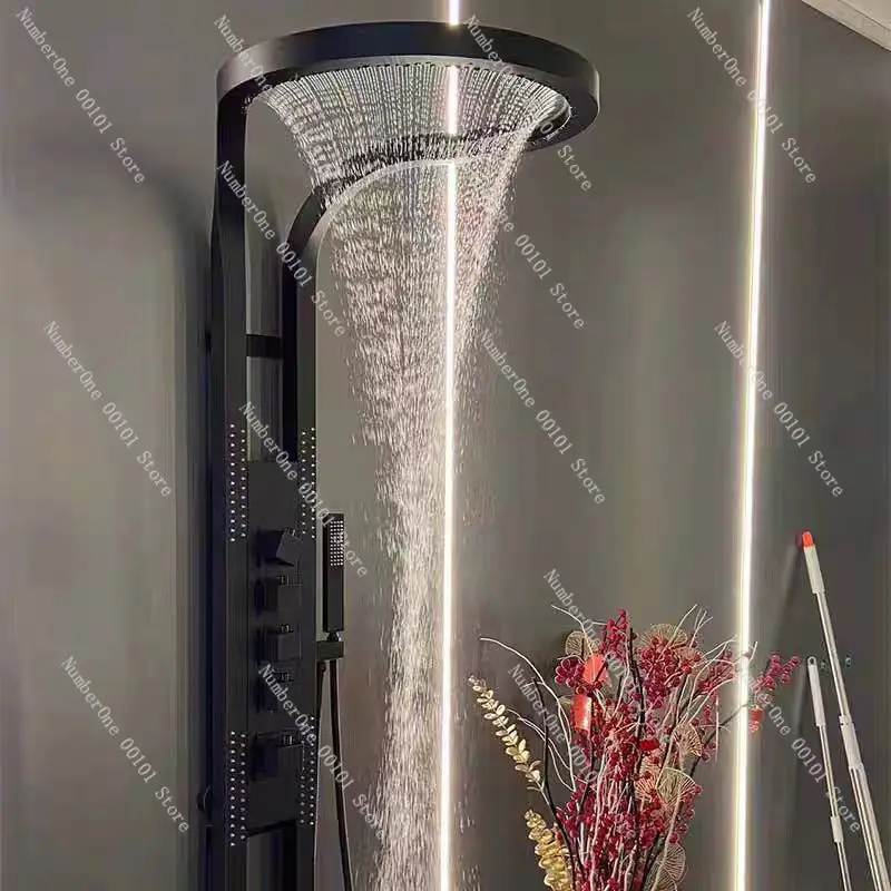 Bathroom High-end Shower Set Household Pure Copper Wall Hanging Waterfall Rotating Multifunctional Pressurized Shower Set
Bathroom High-end Shower Set Household Pure Copper Wall Hanging Waterfall Rotating Multifunctional Pressurized Shower Set