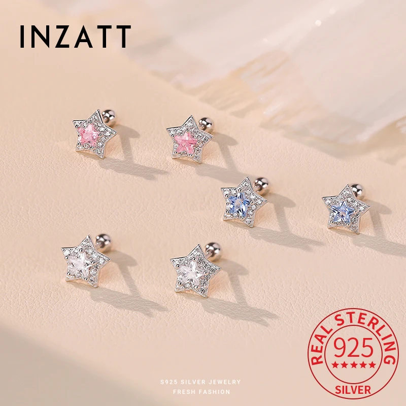 INZATT Real 925 Sterling Silver Sparkling Zircon Star Bead Screw Stud Earrings for Women Fine Jewelry Light Luxury Accessories
INZATT Real 925 Sterling Silver Sparkling Zircon Star Bead Screw Stud Earrings for Women Fine Jewelry Light Luxury Accessories
