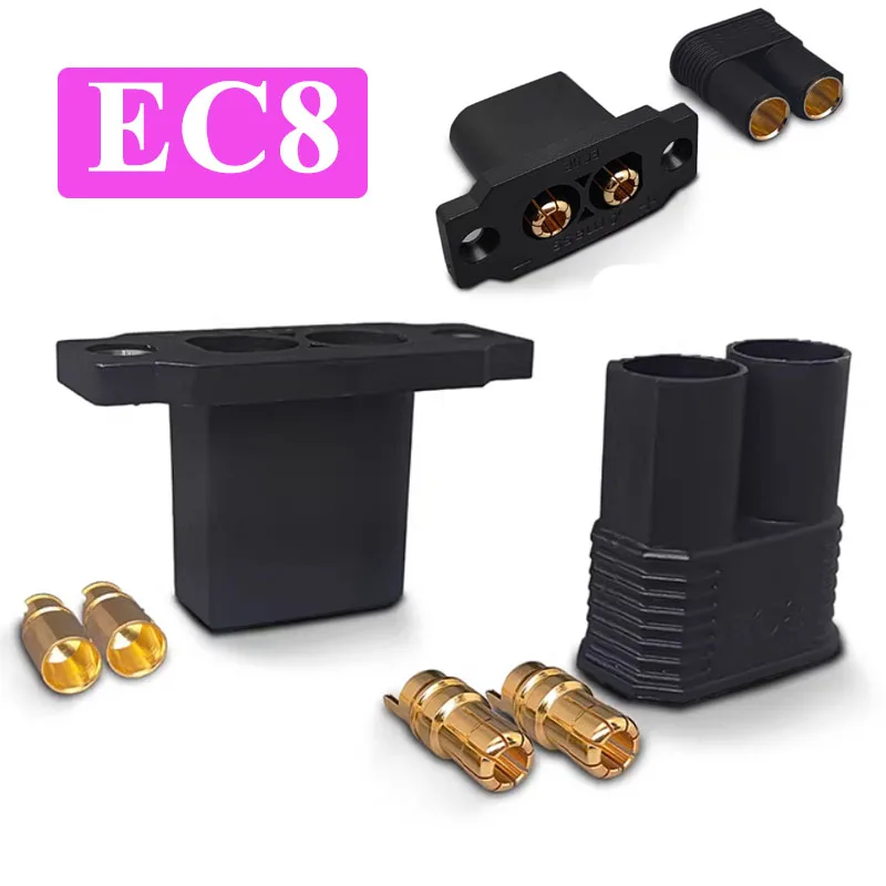 Разъем для аккумулятора авиамоделей EC8, штекер-гнездо EC8E, панельный, с возможностью крепления, для высокотоковой сварки, электрический, типа «банан»
Разъем для аккумулятора авиамоделей EC8, штекер-гнездо EC8E, панельный, с возможностью крепления, для высокотоковой сварки, электрический, типа «банан»