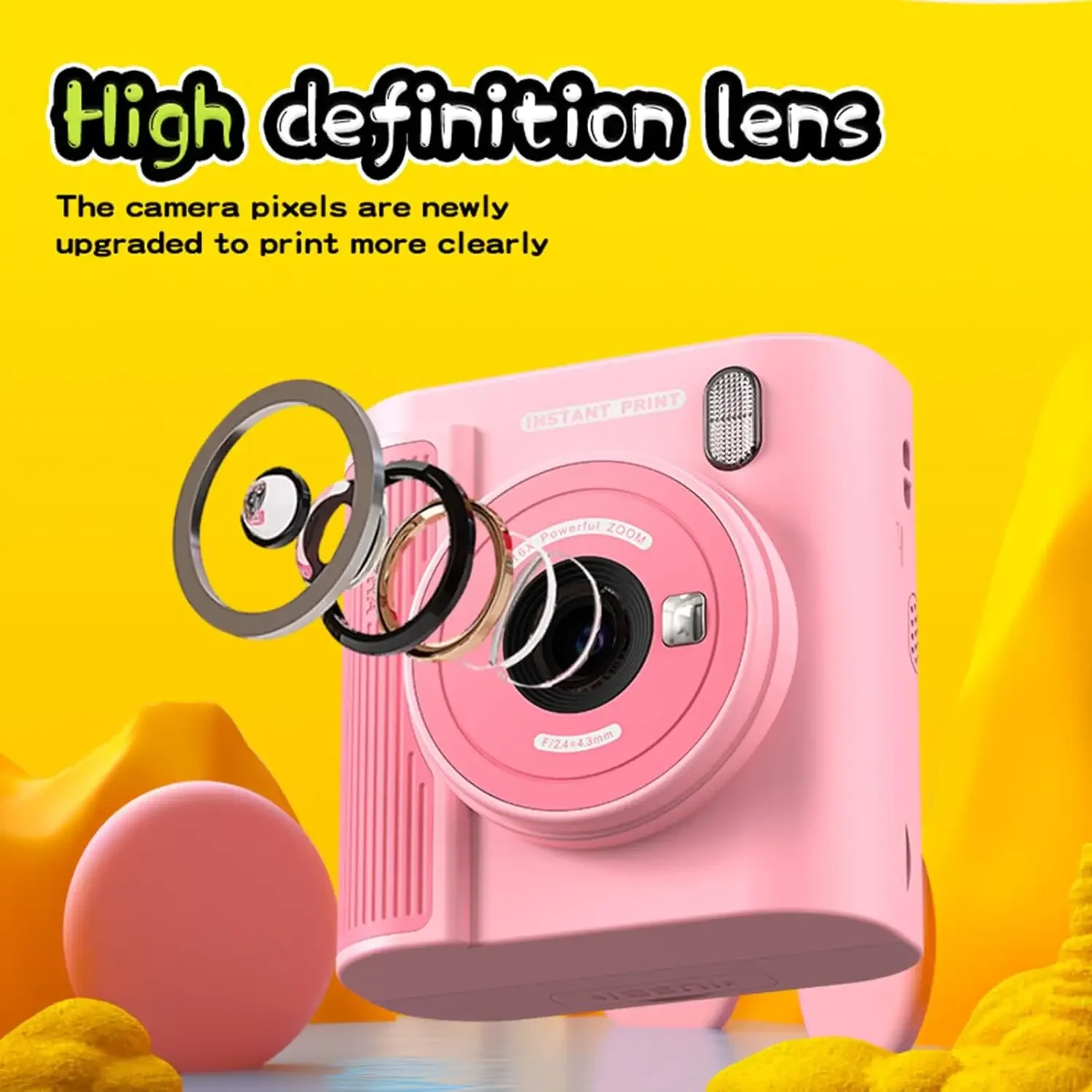 Print Camera for Kids 1080P High Clear Digital Printer Inkless Thermal Printer with Paper 32G Card Gifts for Girls and Boys
Print Camera for Kids 1080P High Clear Digital Printer Inkless Thermal Printer with Paper 32G Card Gifts for Girls and Boys