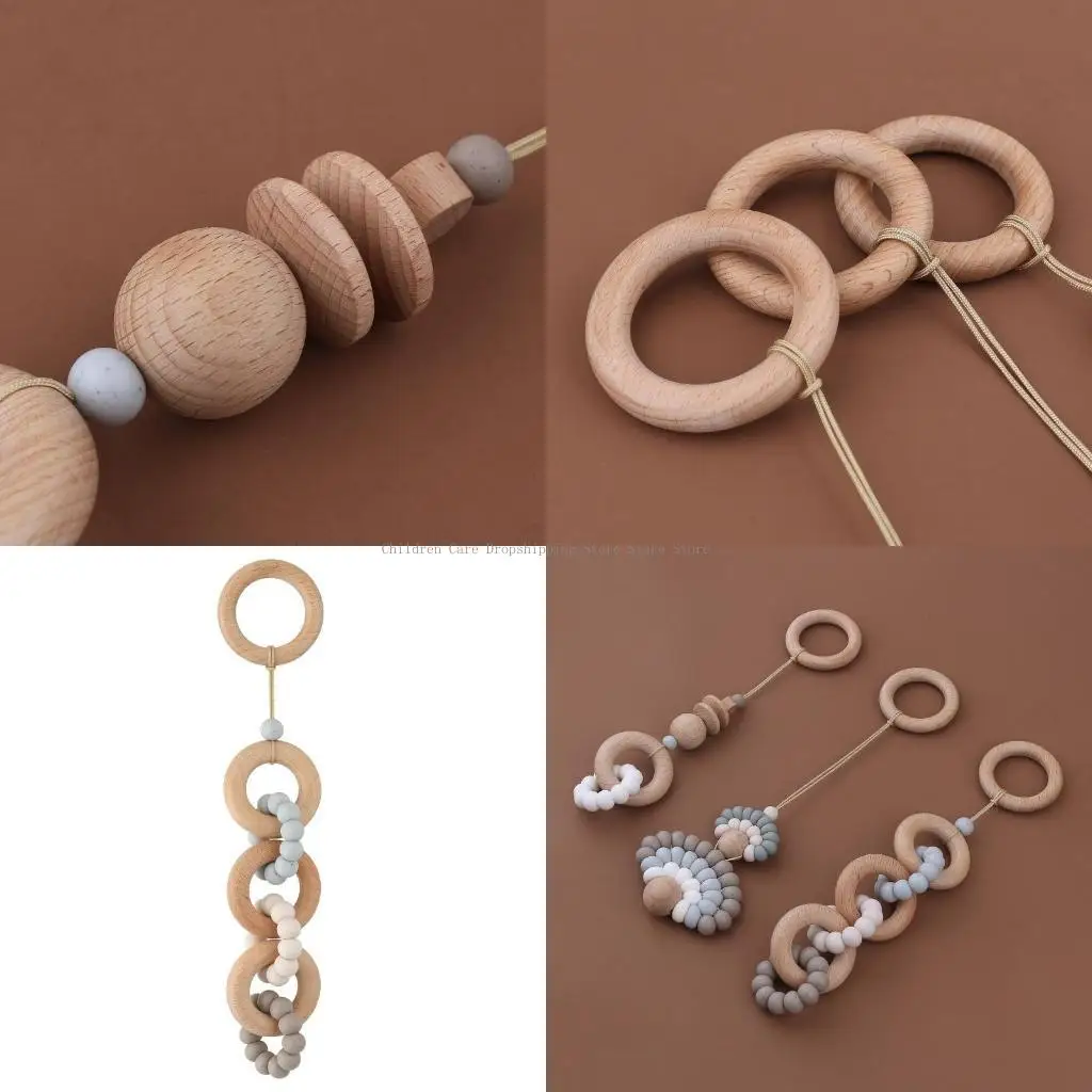 Baby Gym Frame Pendants Wooden Ring Silicone Beads Teether Stroller Rattle Infants Newborn Teething Nursing Molar Shower
Baby Gym Frame Pendants Wooden Ring Silicone Beads Teether Stroller Rattle Infants Newborn Teething Nursing Molar Shower
