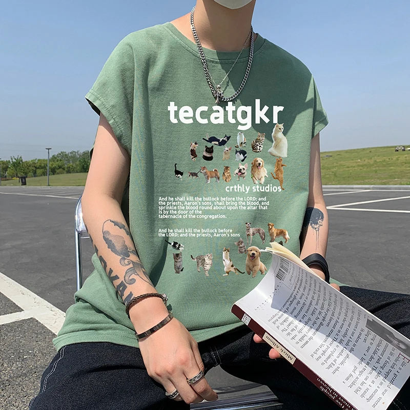 Мужская летняя тонкая футболка-безрукавка для бега и фитнеса из чистого хлопка, американский оверсайз, с круглым вырезом, без подплечников, без воротника, без рукавов, без вырезов, без подкладки
Мужская летняя тонкая футболка-безрукавка для бега и фитнеса из чистого хлопка, американский оверсайз, с круглым вырезом, без подплечников, без воротника, без рукавов, без вырезов, без подкладки