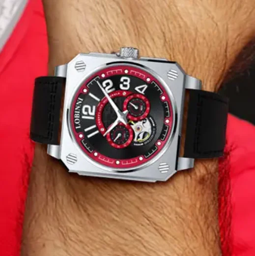 LOBINNI Men Automatic Watch 41mm Square Mechanical Wristwatch Waterproof Luminous Sapphire Mirror 24 Hour Small Second Dial
LOBINNI Men Automatic Watch 41mm Square Mechanical Wristwatch Waterproof Luminous Sapphire Mirror 24 Hour Small Second Dial