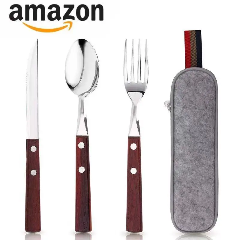 LMM stainless steel tableware, knives, forks and spoons 4-piece set, camping portable travel western food knives and forks set
LMM stainless steel tableware, knives, forks and spoons 4-piece set, camping portable travel western food knives and forks set