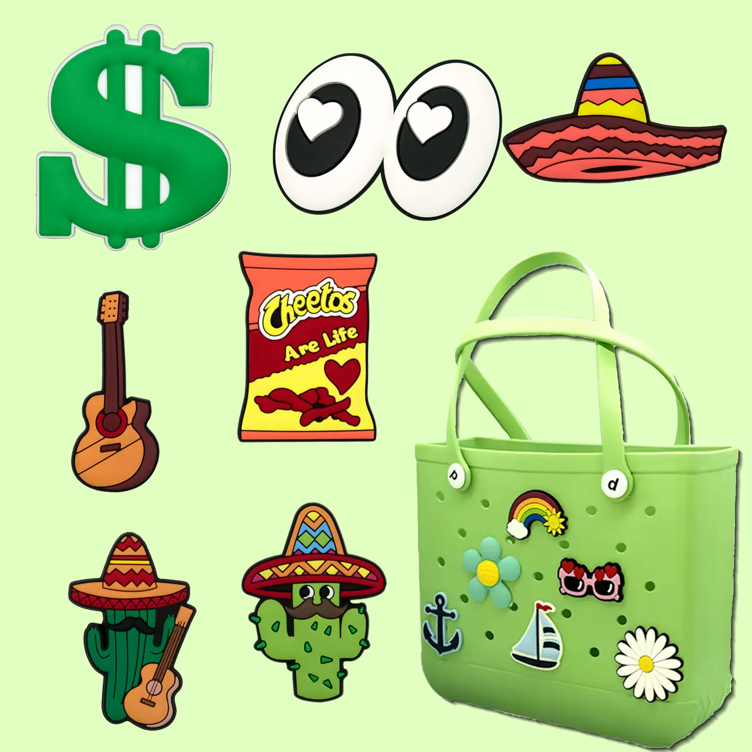 1/7pcs Mexican Style Charms For Beach Bag Accessories Cactus Guitar Handbag Decoration Dollar Eye Beach Tote Bag Accessories
1/7pcs Mexican Style Charms For Beach Bag Accessories Cactus Guitar Handbag Decoration Dollar Eye Beach Tote Bag Accessories