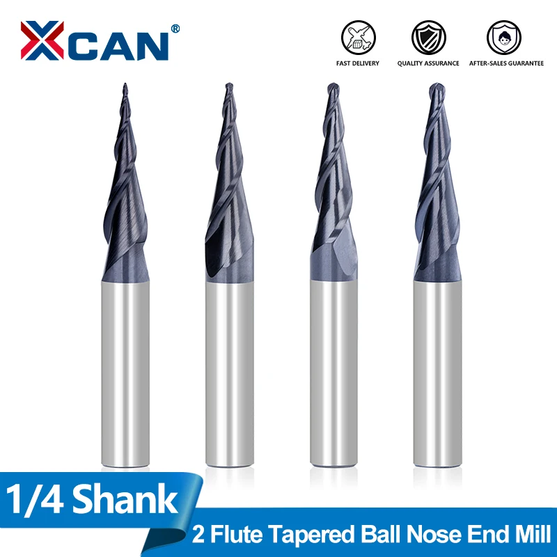 XCAN 1 шт. 2-зубая коническая сферическая концевая фреза 6,35 мм, хвостовик, твердосплавная фреза, фреза с ЧПУ для дерева, металла
XCAN 1 шт. 2-зубая коническая сферическая концевая фреза 6,35 мм, хвостовик, твердосплавная фреза, фреза с ЧПУ для дерева, металла