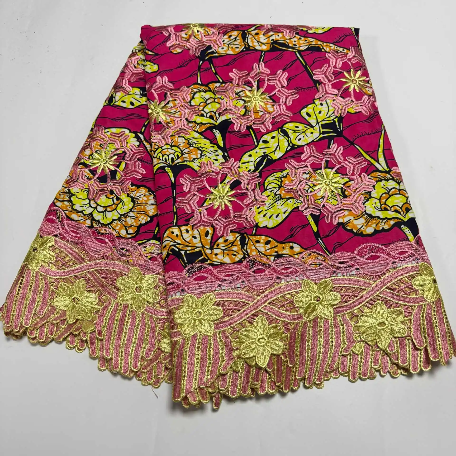 2026 6Yards Latest High Quality Popular Delicate Embroidered Holland Wax lace Fabric For Party Evening Dress NN5189_V
2026 6Yards Latest High Quality Popular Delicate Embroidered Holland Wax lace Fabric For Party Evening Dress NN5189_V