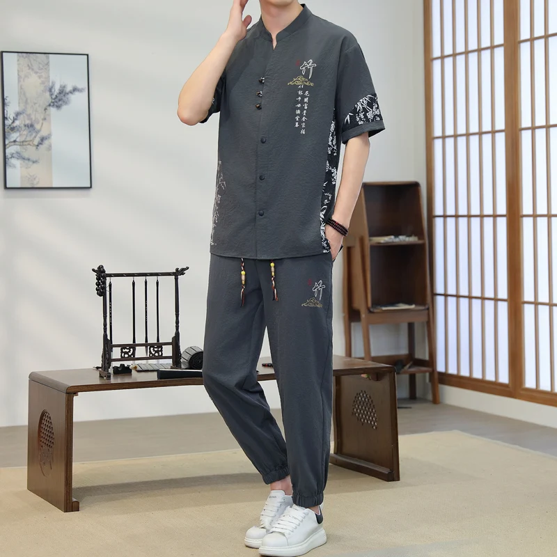 Chinese style Shirts +pants 2026 summer Sportswear Men's Casual Two-piece Sets spring Male Fashion men casual printing shirts
Chinese style Shirts +pants 2026 summer Sportswear Men's Casual Two-piece Sets spring Male Fashion men casual printing shirts