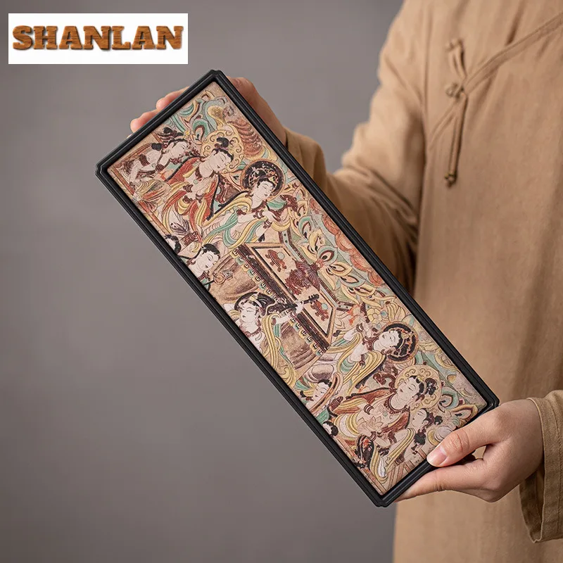 Rectangle Small Tea Tray Creative Dunhuang Frescoes Water Storage Plate Tea Board Dishes Dry Brew Table Tea Tray Cafes Teaware
Rectangle Small Tea Tray Creative Dunhuang Frescoes Water Storage Plate Tea Board Dishes Dry Brew Table Tea Tray Cafes Teaware